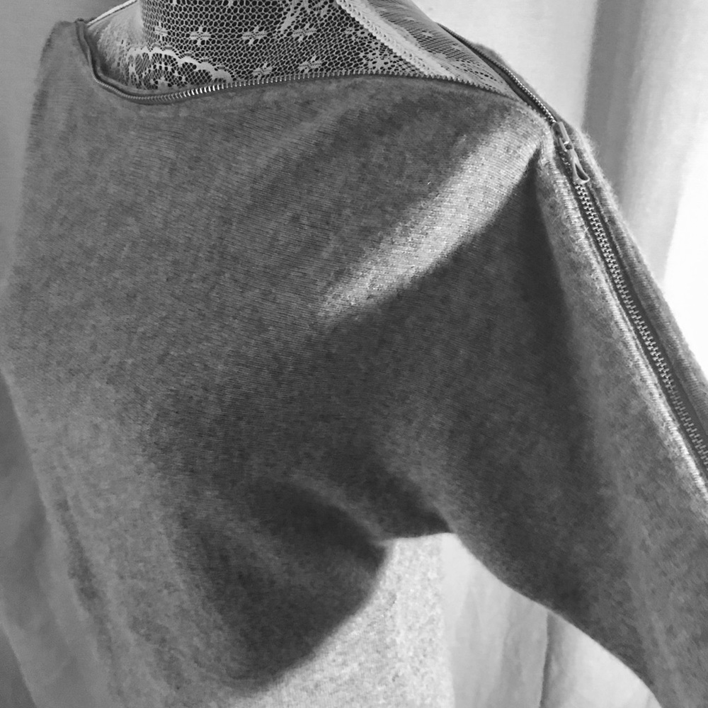 MAGASCHONI CASHMERE sweater dress w/zipper sleeves